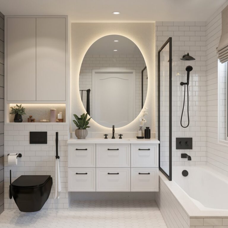 A-Modern-and-Stylish-Bathroom-Backlit-Mirror