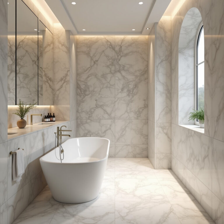 12 Breathtaking White Marble Bathroom Designs - Home Decor Palace