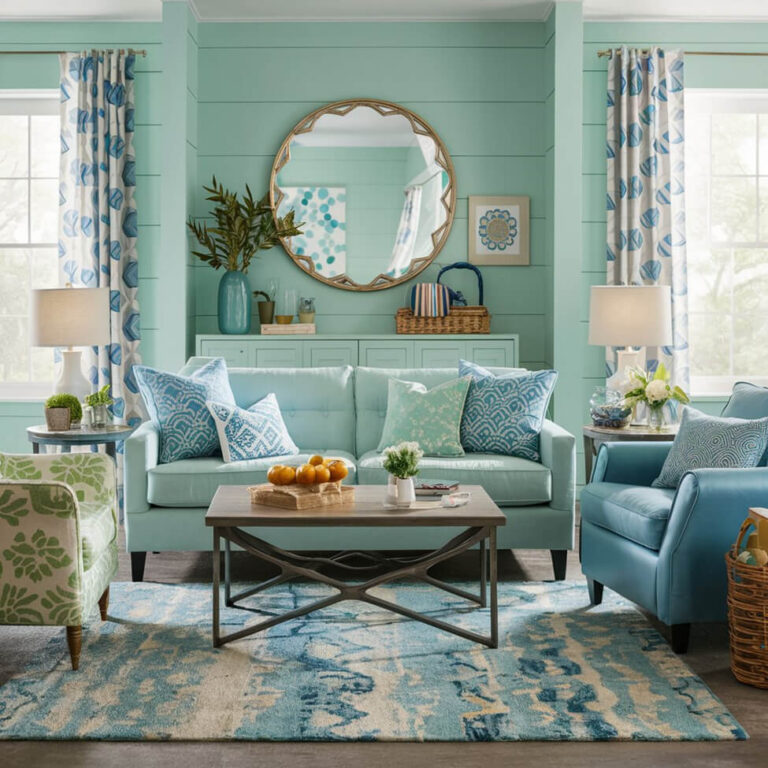 Inspiring Blue and Green Living Room Color Ideas to Try Now- image-22