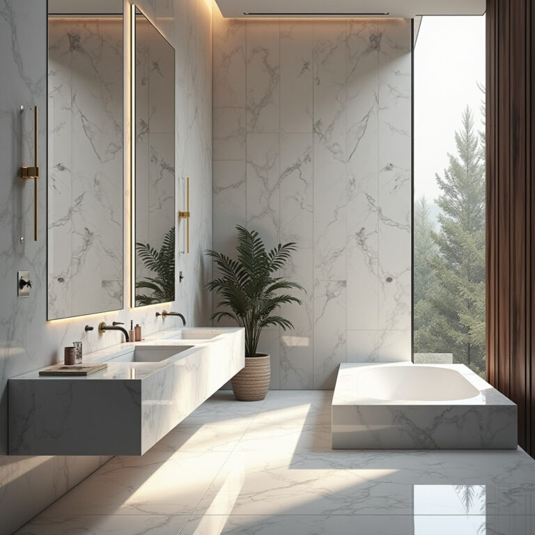 12 Breathtaking White Marble Bathroom Designs - Home Decor Palace