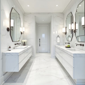 12 Breathtaking White Marble Bathroom Designs - Home Decor Palace
