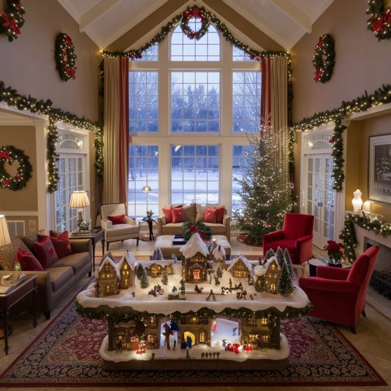 10 Easy Christmas Village Display Ideas DIY - Home Decor Palace