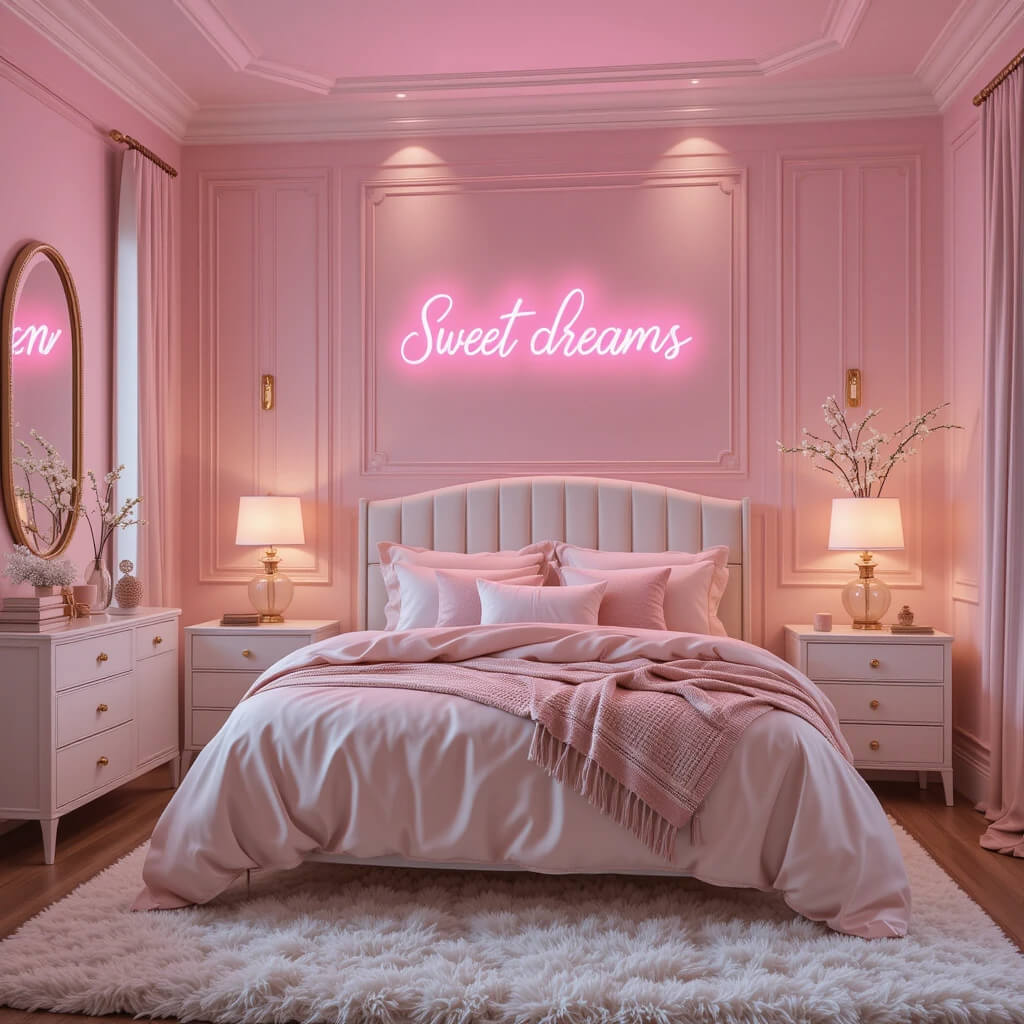 Pink Neon Sign Glow
