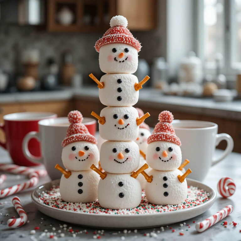 Marshmallow Snowman Family