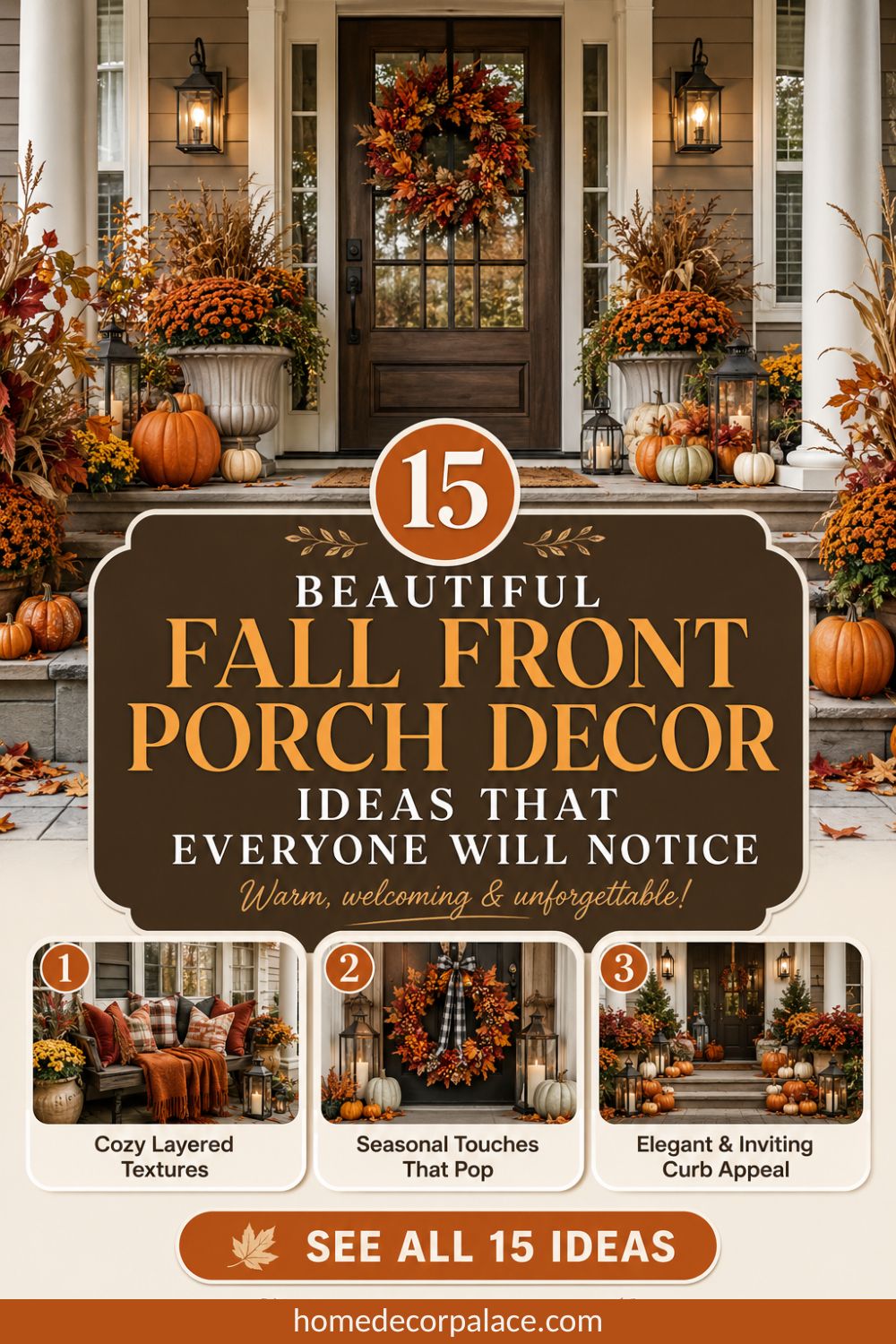 15 Beautiful Fall Front Porch Decor Ideas That Everyone Will Notice