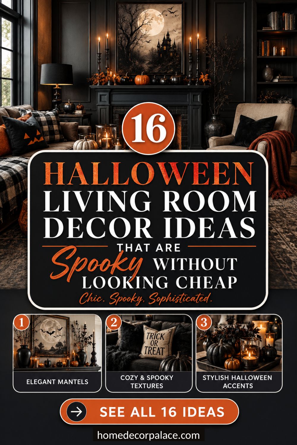 16 Halloween Living Room Decor Ideas That Are Spooky Without Looking Cheap