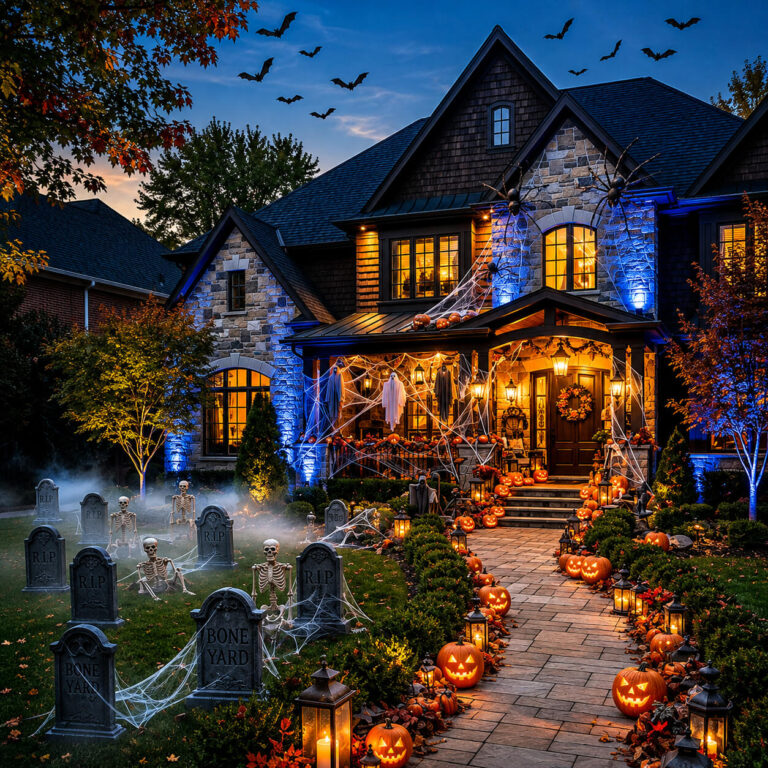Outdoor Halloween Decor Ideas That Will Have The Whole Neighborhood Looking Cover Image