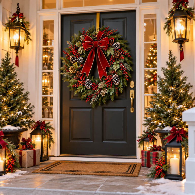 14 Christmas Wreath Ideas That Make Your Front Door Look Beautifully Festive Cover Image