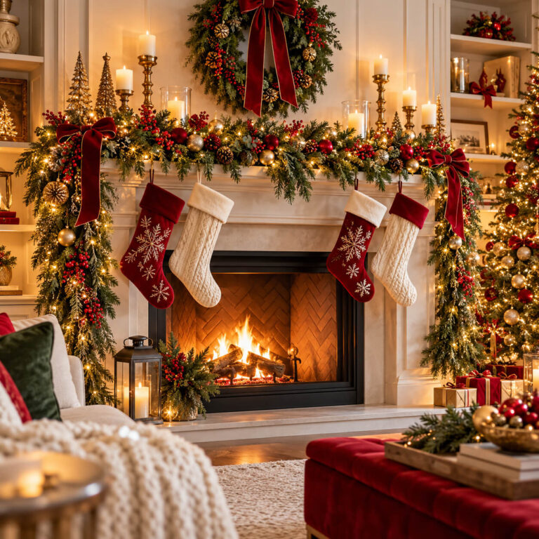 14 Elegant Christmas Fireplace Decorations That Create a Cozy Holiday Atmosphere Cover Image