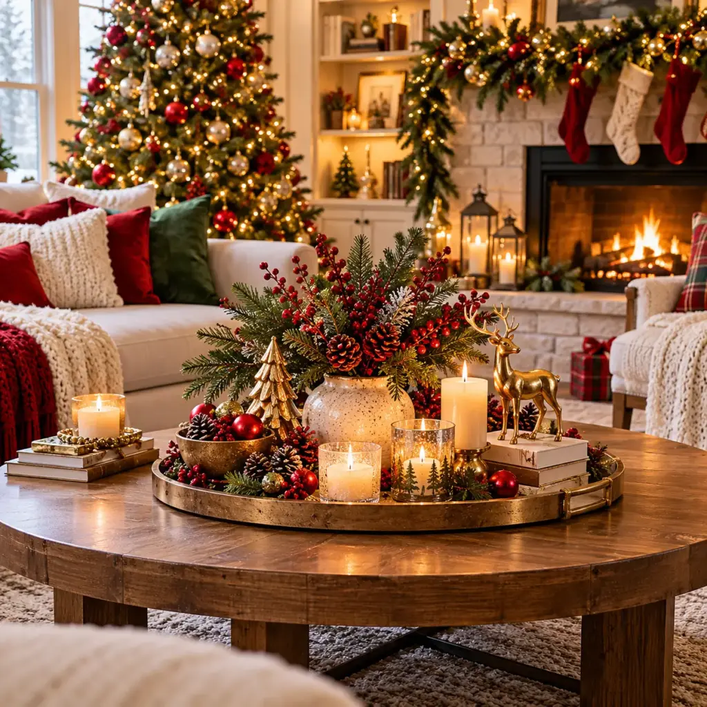 15 Christmas Coffee Table Decor Ideas That Make Your Living Room Feel Instantly Festive Cover Image
