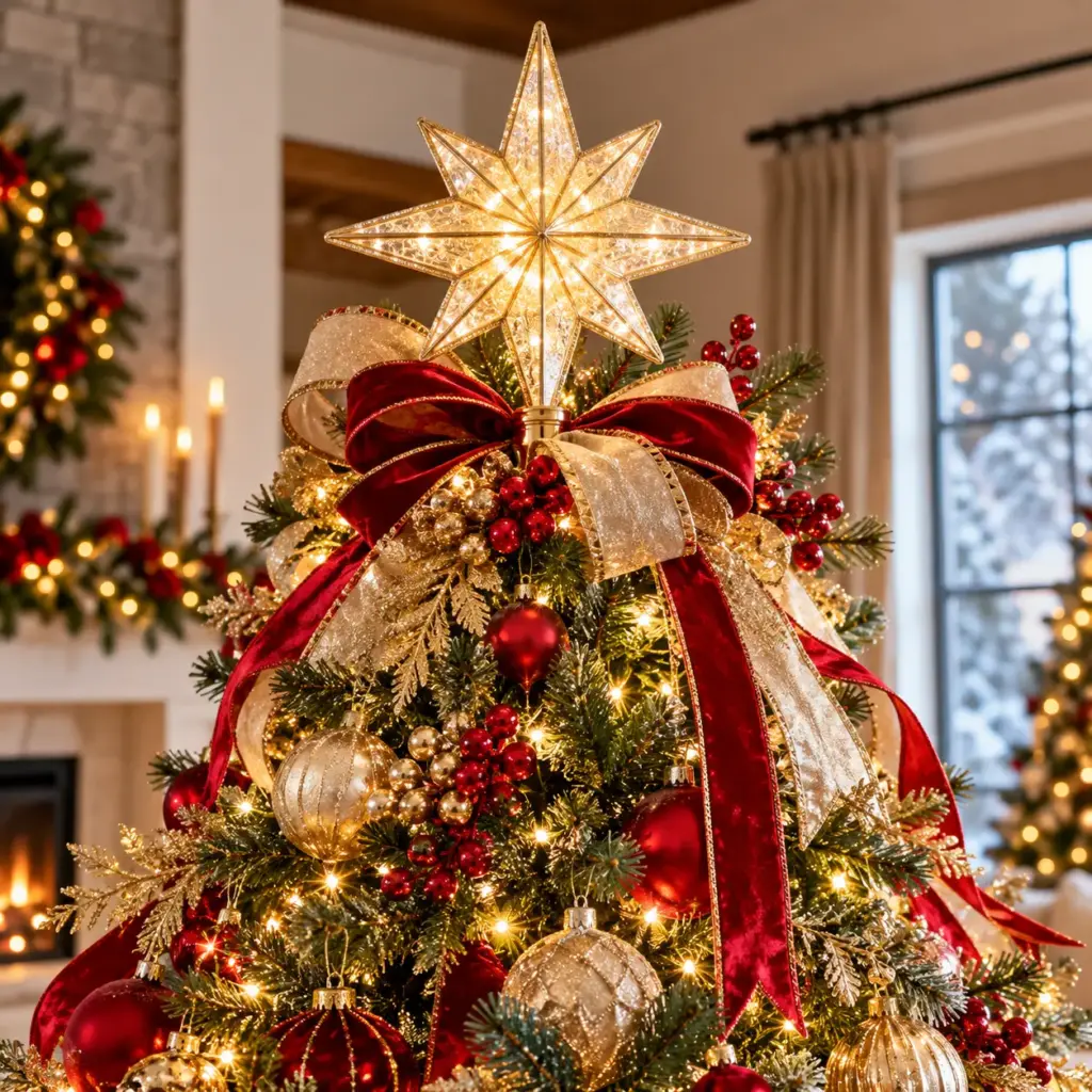 15 Christmas Tree Topper Ideas That Give Your Holiday Tree the Perfect Finishing Touch Cover Image