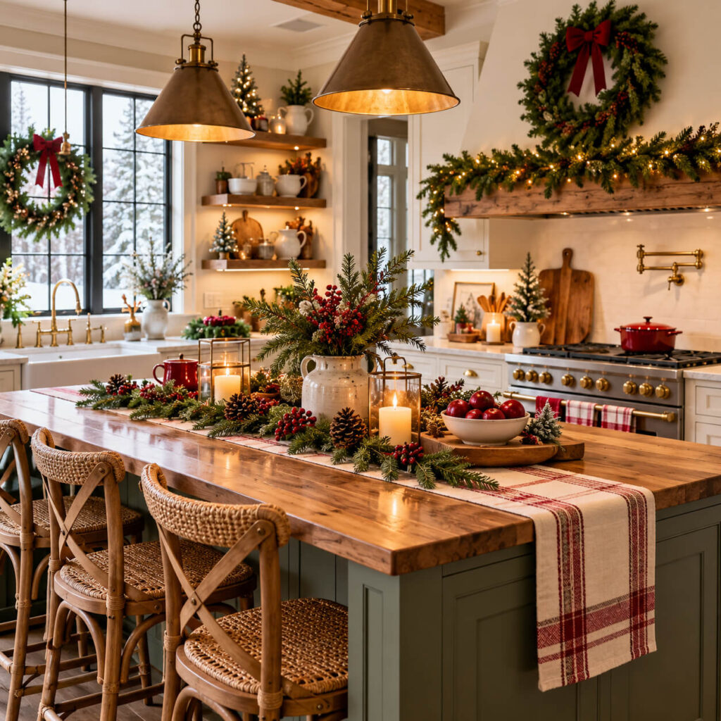 15 Farmhouse Christmas Kitchen Inspirations That Bring Warmth to Every Corner Cover Image