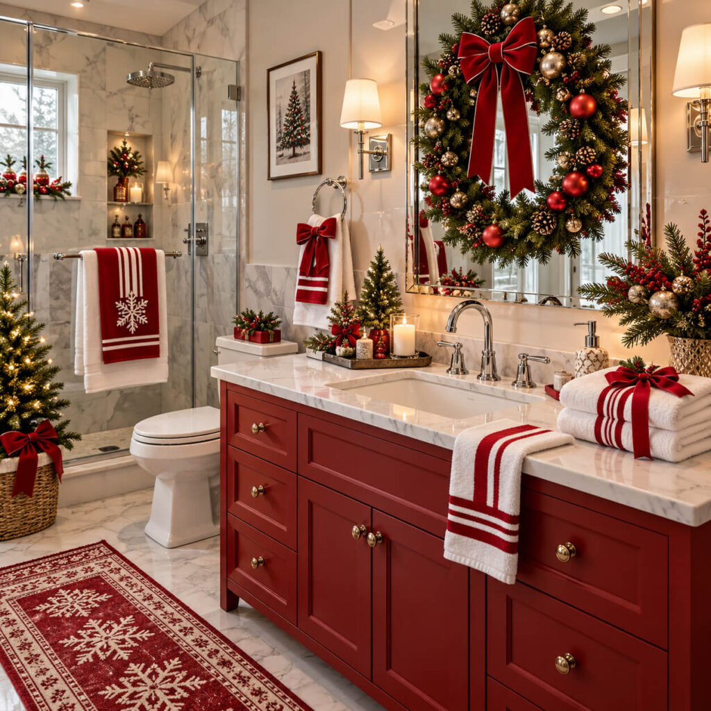 16 Christmas Bathroom Decor Ideas That Make Even the Smallest Room Feel Festive Cover Image