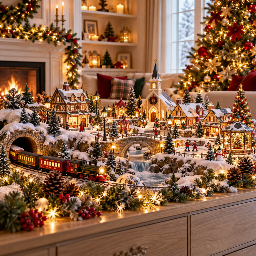 16 Christmas Village Display Ideas That Make Your Home Feel Like a Magical Winter Wonderland Cover Image