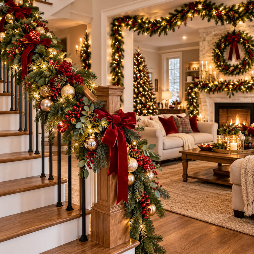 17 Christmas Garland Decorating Ideas That Make Your Home Look Professionally Styled Cover Image