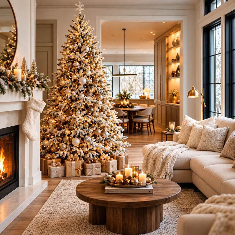 17 Cozy Christmas Living Room Decor Ideas That Make Your Home Feel Warmer Cover Image