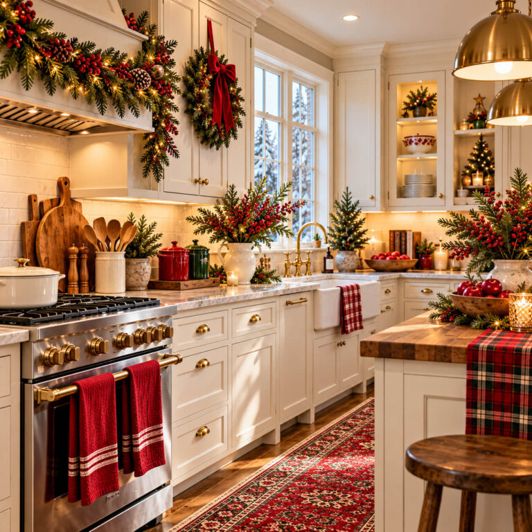 18 Christmas Kitchen Decor Ideas That Make Cooking Feel More Festive