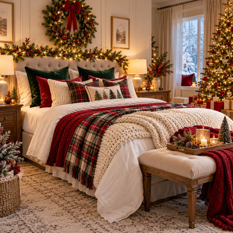 19 Christmas Bedroom Inspirations That Make Your Room Feel Like a Festive Getaway Cover Image