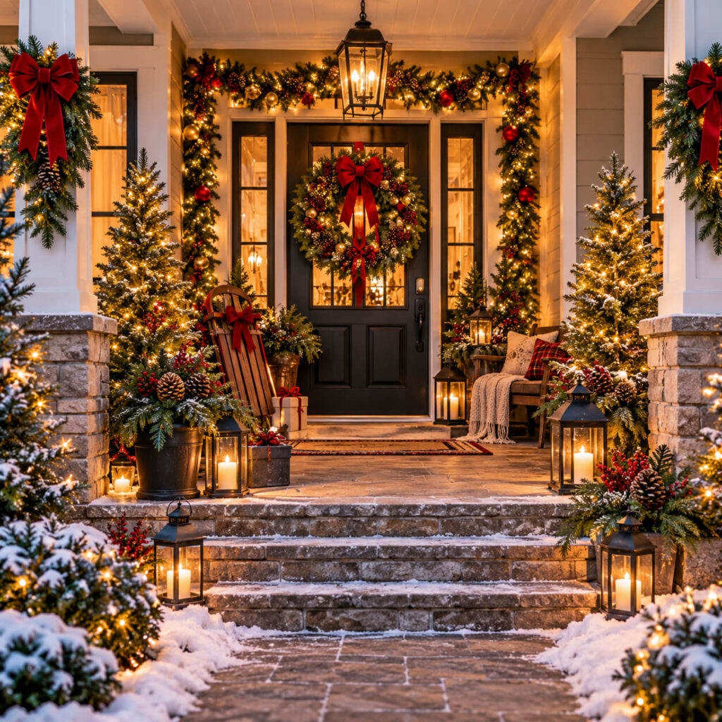 19 Christmas Front Porch Decor Ideas That Make Your Home the Prettiest on the Street Cover Image