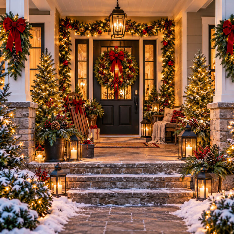 19 Christmas Front Porch Decor Ideas That Make Your Home the Prettiest on the Street Cover Image