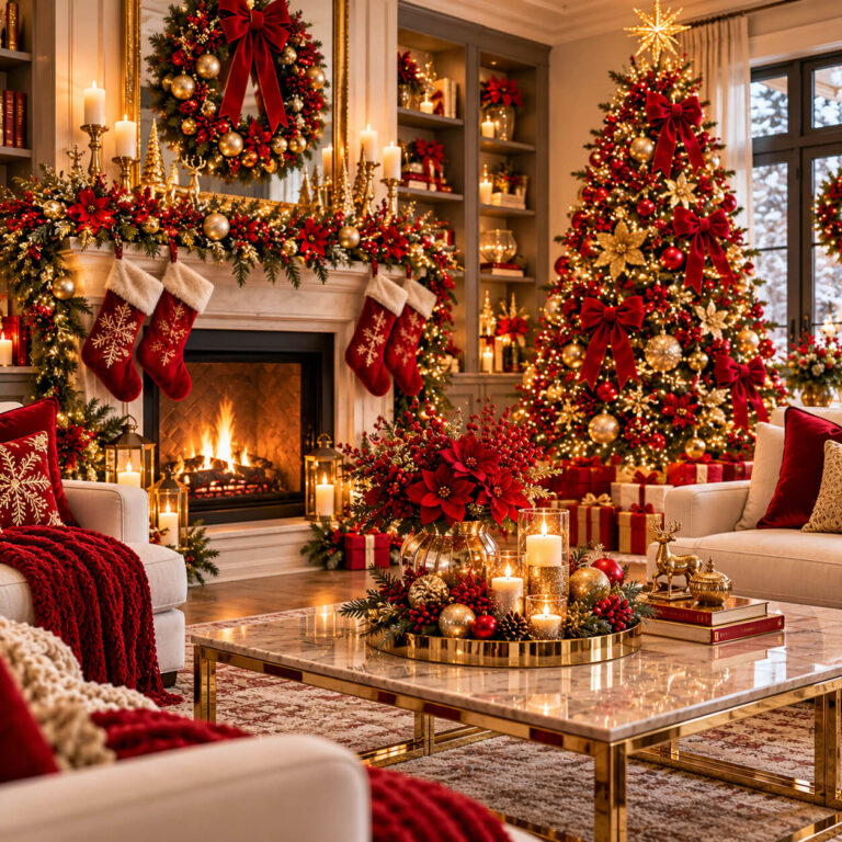 19 Red and Gold Christmas Decor Ideas That Make Your Home Look Rich and Festive Cover Image