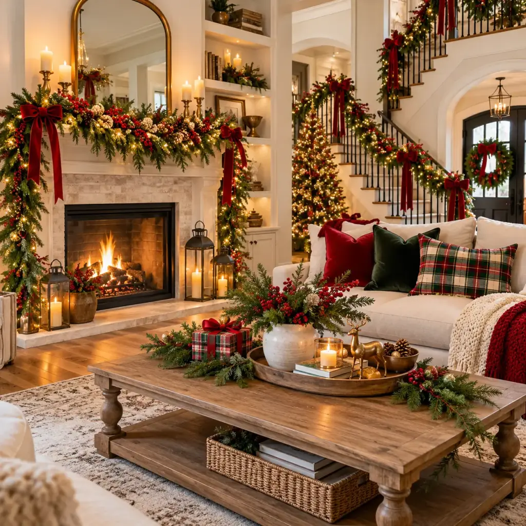 How to Decorate With Christmas Garlands Without Making Your Home Look Overdone