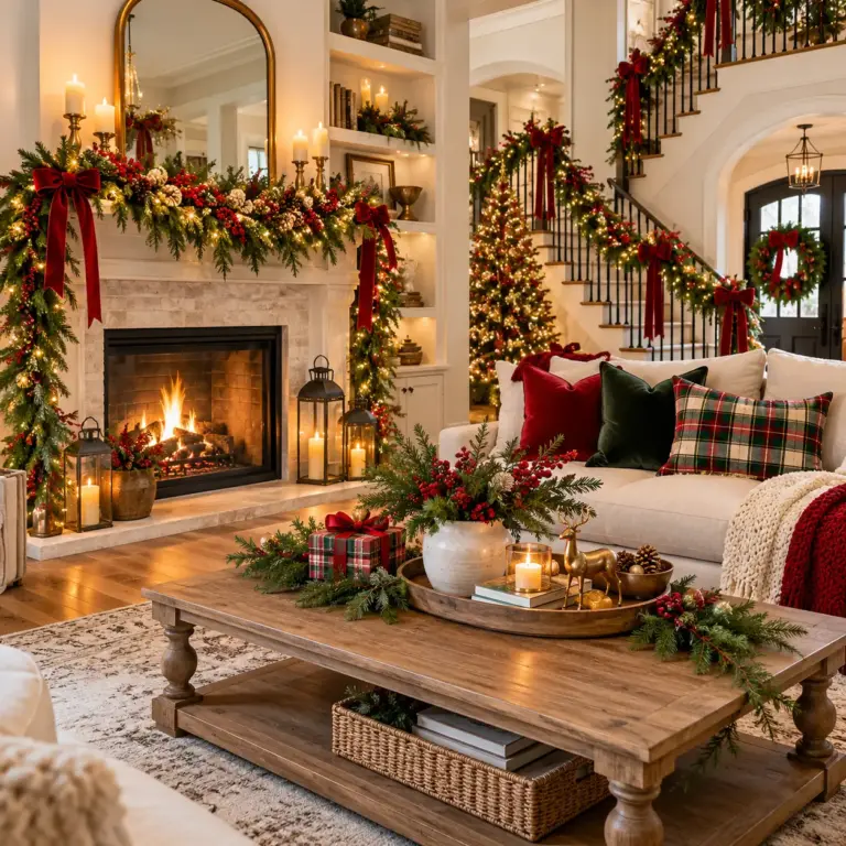 How to Decorate With Christmas Garlands Without Making Your Home Look Overdone